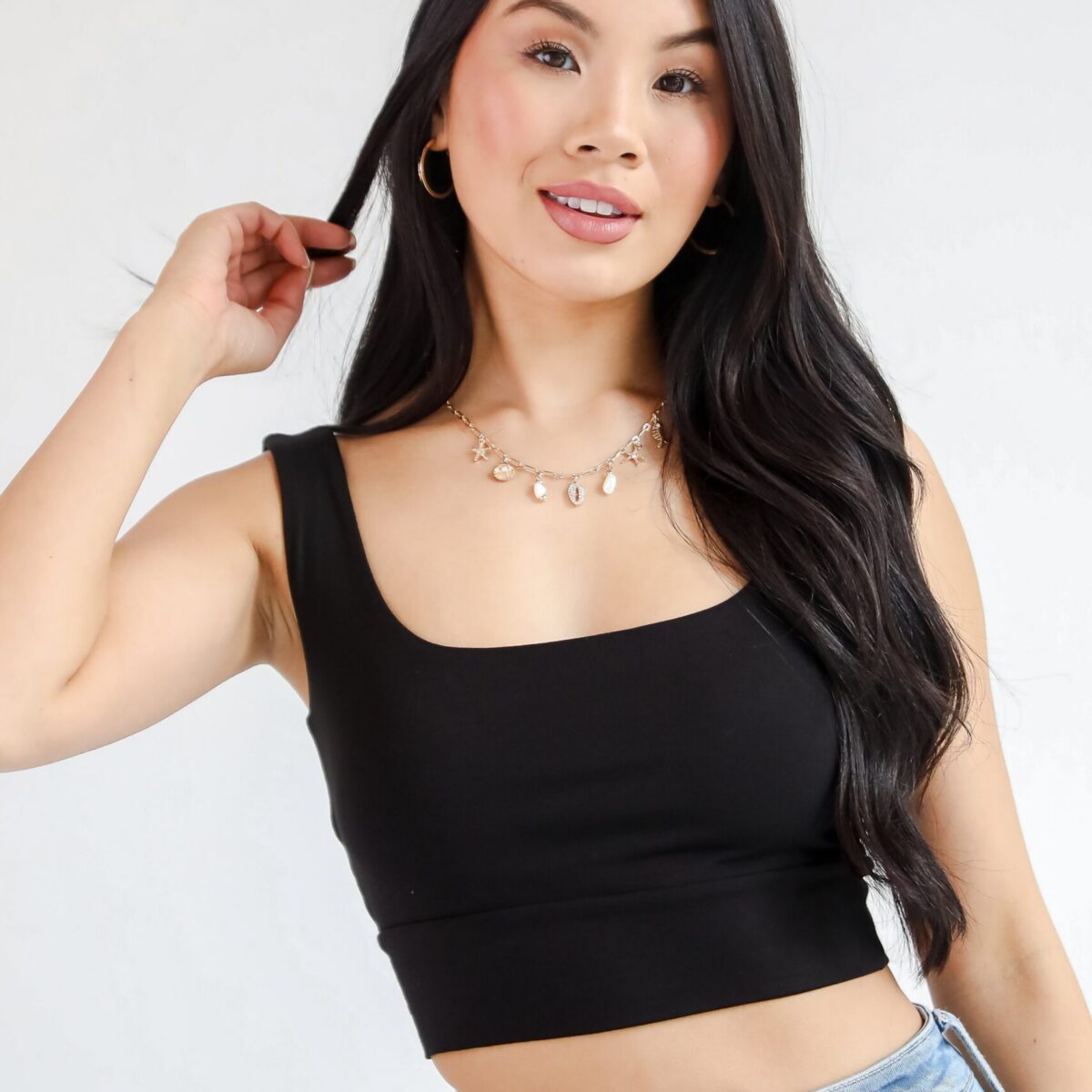 Black Everyday Cropped Tank