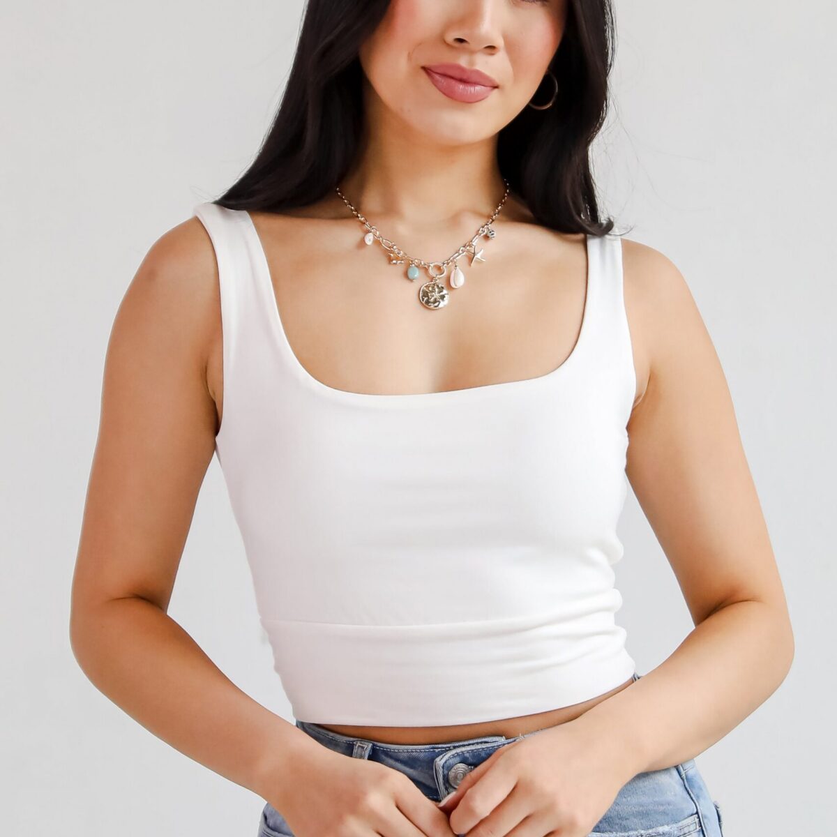 Ivory Everyday Cropped Tank